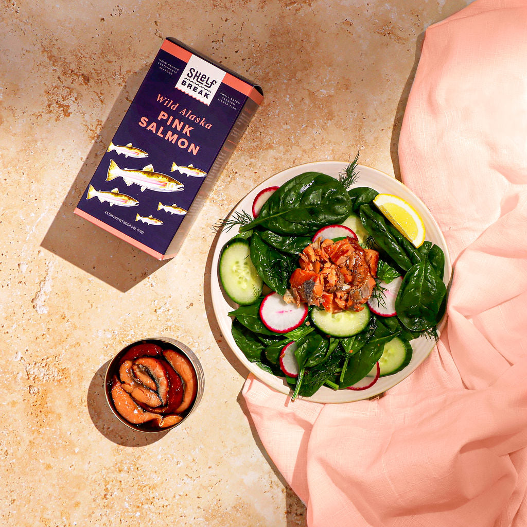 Wild Alaska Hand Smoked Pink Salmon, 6 oz. can Dry-Brined, Hand-Trimmed, Hand-Packed Sustainable Tinned Seafood