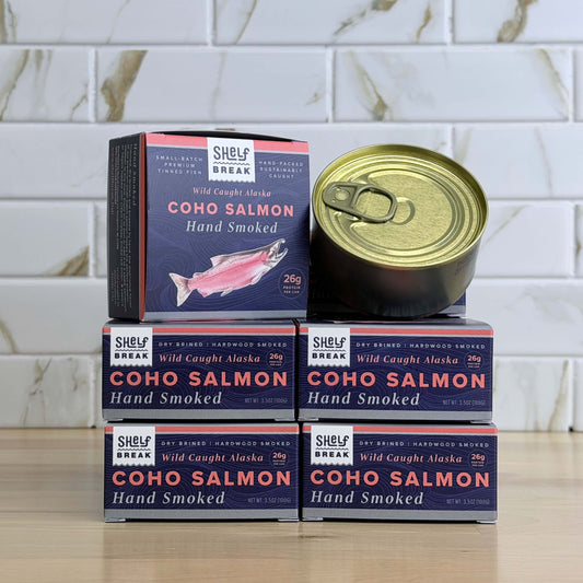 Hand Smoked Wild Alaska Coho Salmon 3.5oz Can (case of 12)