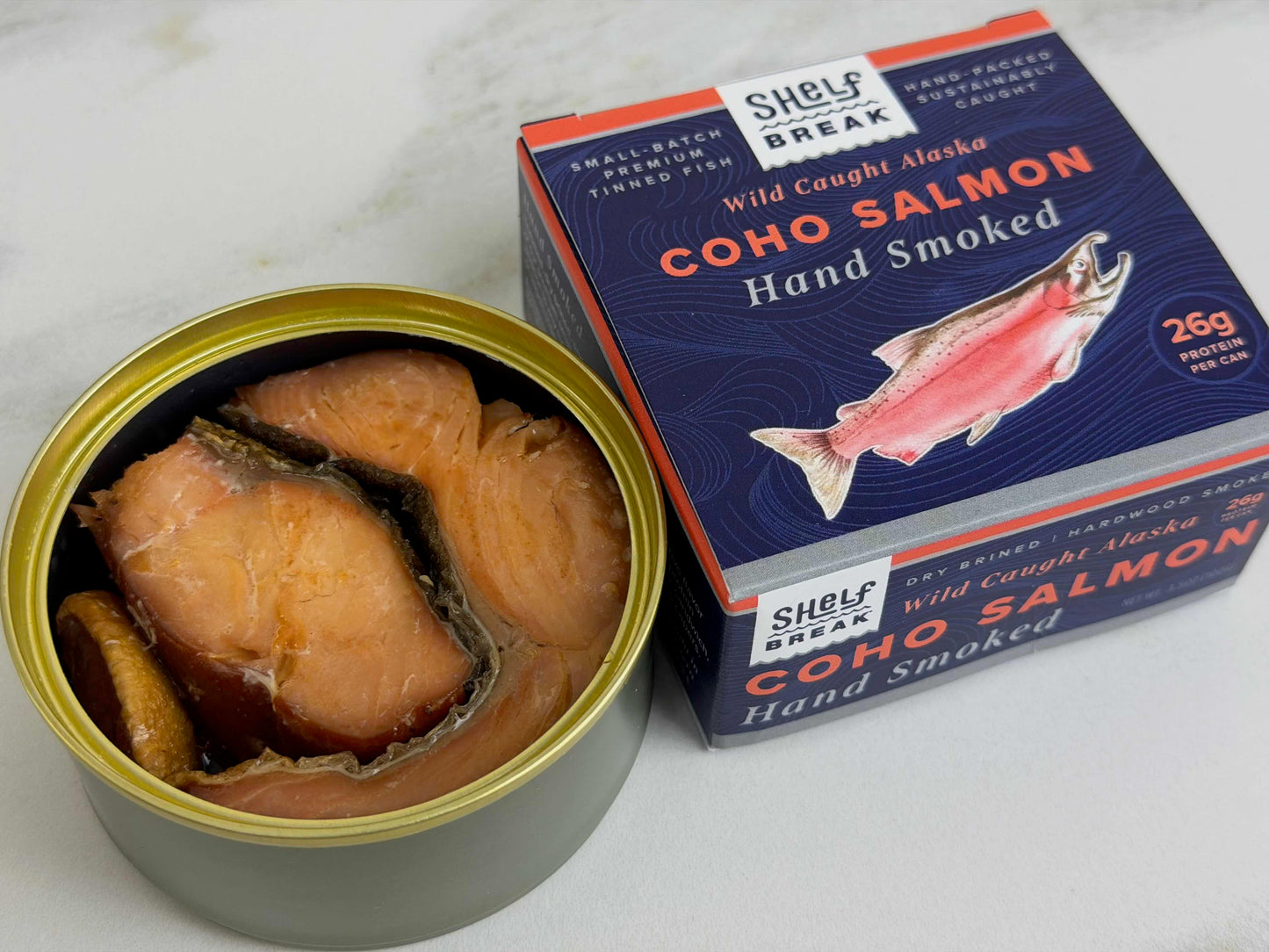 Hand Smoked Wild Alaska Coho Salmon 3.5oz Can (case of 12)