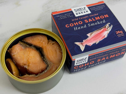 Hand Smoked Wild Alaska Coho Salmon 3.5oz Can (case of 12)