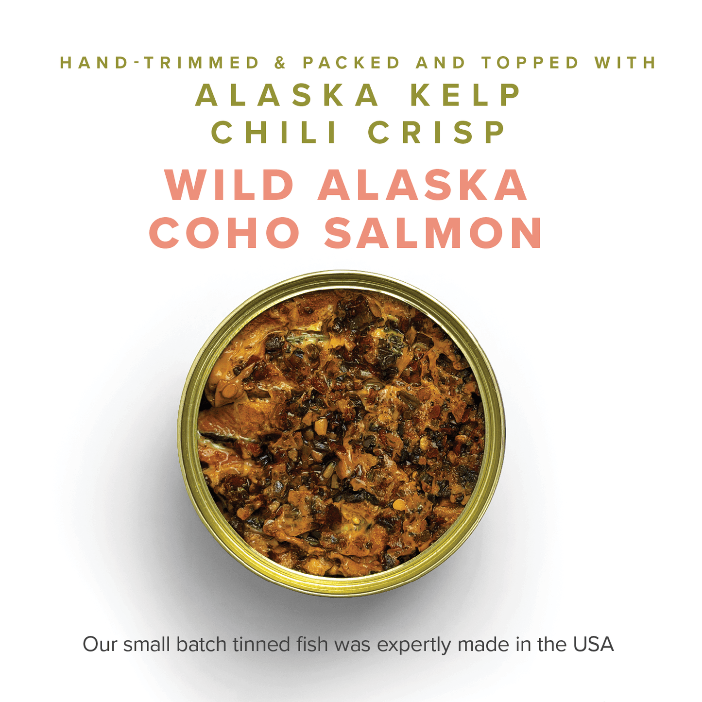 Kelp Chili Crisp Wild Alaska Coho Salmon 3.9oz Can